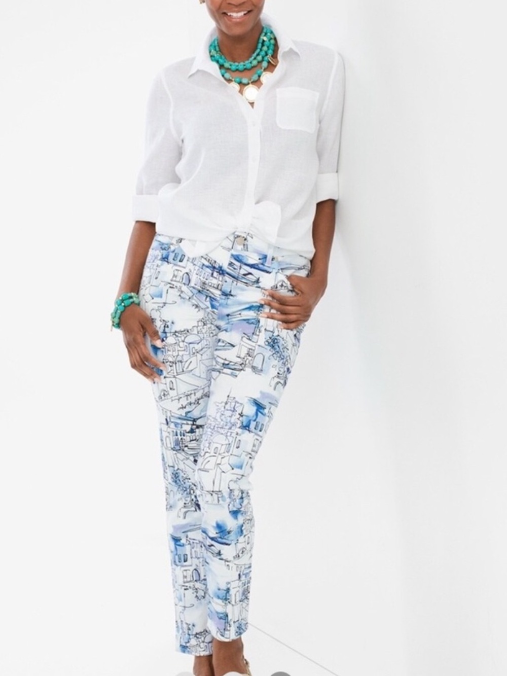 Chico’s Grecian The So Slimming Girlfriend Ankle Jean